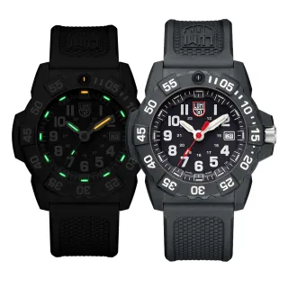 【LUMINOX 雷明時】NAVY SEAL 3500全新海豹2代系列腕錶-黑x白時標(45mm)