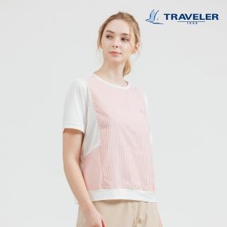 【TRAVELER 旅行者】女款消臭吸排短袖設計上衣｜251TR805(消臭/吸排)