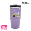 【AURA 艾樂】三麗鷗聯名_真陶瓷隨行杯800ml(激凍杯/冰壩杯/保冰保溫)