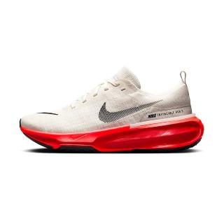 【NIKE 耐吉】ZoomX Invincible Run FK 3 男鞋 米白紅色 針織 緩震 回彈 慢跑鞋 DR2615-009