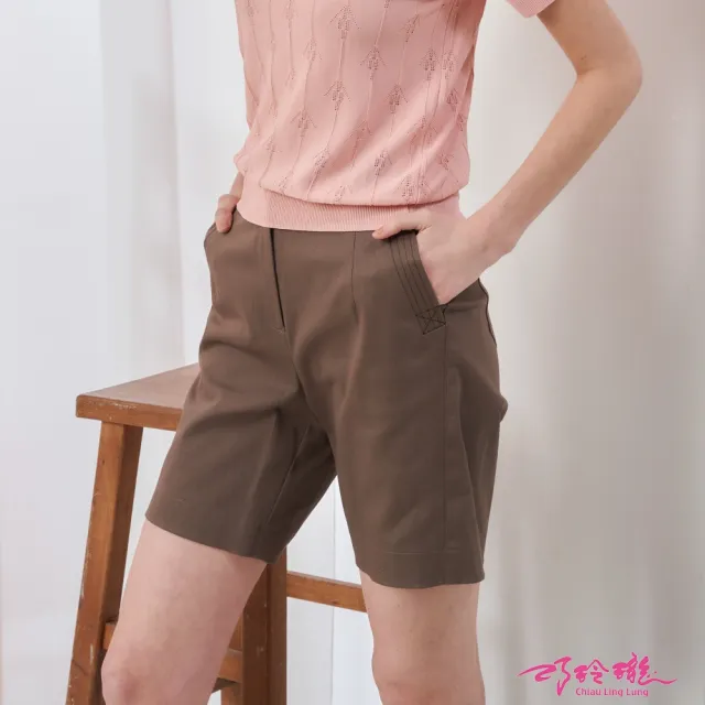 【巧玲瓏】可愛小熊壓線休閒短褲 6512808