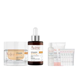 【Avene 雅漾官方直營】mo獨家★極光C亮白加倍組(極光精萃30ml+精華霜50ml)