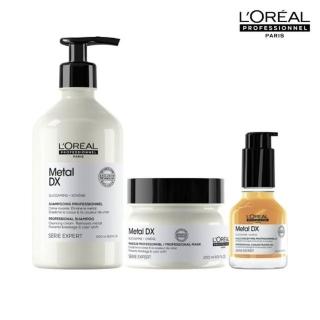 【L’OREAL 巴黎萊雅PRO】絲漾博吸金喚彩奢華組(髮油50ml+髮膜250ml+洗髮精500ml)