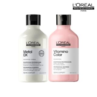 【L’OREAL 巴黎萊雅PRO】絲漾博洗髮精雙入組(吸金喚彩+飽和護色/柔順/抗毛躁)