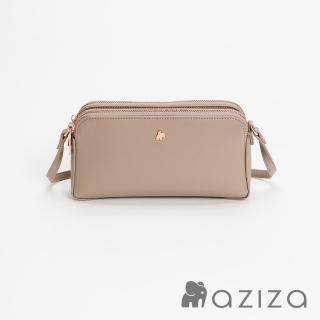 【aziza】ELSIE三層斜背貝殼包-小(午茶駝)