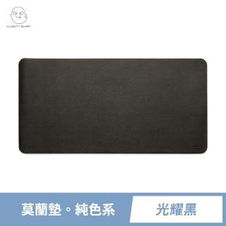 【頑皮鬼】光耀黑｜PU皮革x軟木 雙材質加大加寬桌墊滑鼠墊(雙面用防滑防潑水辦公寫字墊滑鼠墊)