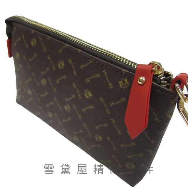 【SNOW.bagshop】雙11 化妝包小容量主袋(內二隔層手拿包分類袋進口防水包 防刮皮革材質活動型手