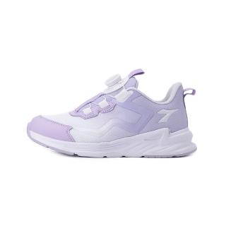 【DIADORA】22-24.5cm 疾風 寬楦旋鈕運動慢跑鞋 白紫 大童鞋 DA13161