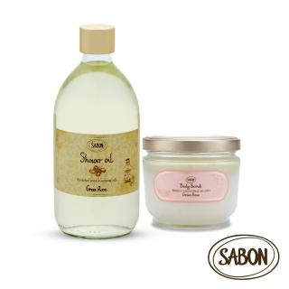 【SABON】官方直營 明星二部曲自由配(沐浴油500ml+身體磨砂膏600g)