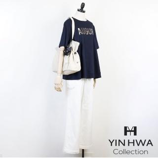 【YIN HWA 盈樺】ARIES 率性亮麗字母燙金上衣