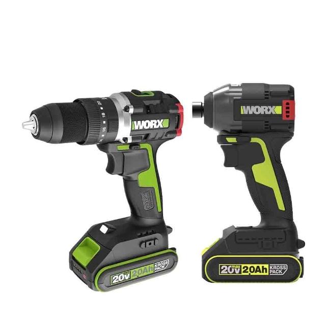 【WORX 威克士】20V 無刷鋰電衝擊起子機+電鑽組 WU291 1(WU291)