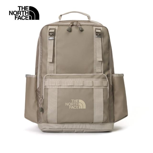 【The North Face 官方旗艦】北面男女款棕色DWR防潑水大容量多功能休閒後背包｜8BK4BI3