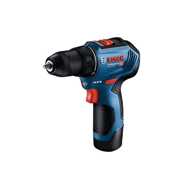 【BOSCH 博世】12V 鋰電免碳刷電鑽_起子機 GSR 12V-30  雙2.0Ah電池(GSR 12V-30)