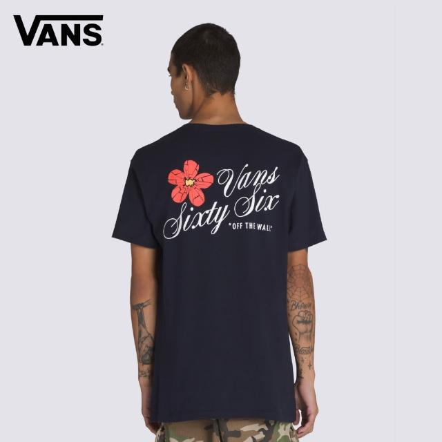 【VANS 官方旗艦】Cracked Flower 男女款深藍色短袖T恤