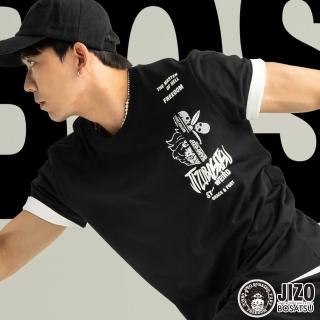 【BLUE WAY】男裝 半臉骷髏文字編排 短袖 上衣-地藏小王