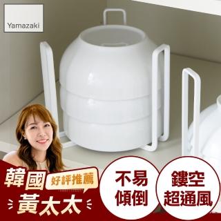 【YAMAZAKI】tower碗架L-白(碗盤架/碗盤收納/碗盤瀝水架/瀝水架/置物架)