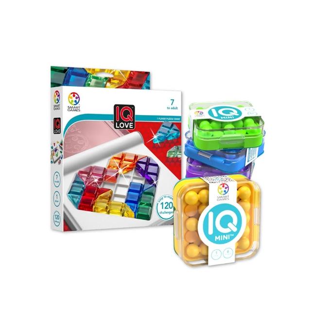 【Smart Games】熱銷口袋隨身遊戲：迷你IQ大挑戰+IQ愛心大挑戰
