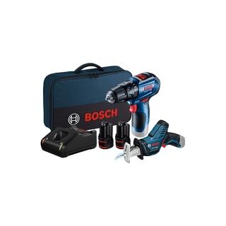 【BOSCH 博世】12V 鋰電電鑽軍刀鋸雙機組 GSB 12V-30+GSA 12 V-LI