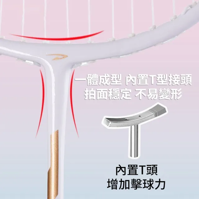 【QLZHS】成人比賽訓練羽球拍套組 羽毛球拍 穿線鋁合金羽球拍 訓練球拍 進攻型球拍(贈3球+球拍套)