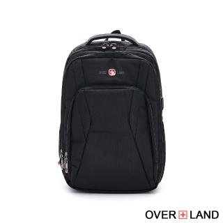 【OverLand】美式十字軍 - 素面休閒造型筆電後揹包(5353)