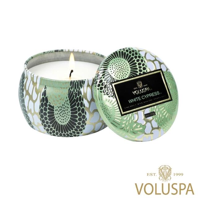 【VOLUSPA】白絲柏 錫盒 113g 香氛蠟燭(White Cypress)