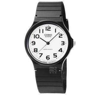 【CASIO 卡西歐】卡西歐薄型中性石英錶-數字白麵(MQ-24-7B2)