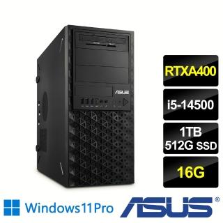 【ASUS 華碩】i5 RTXA400十四核繪圖工作站(繪圖先鋒/i5-14500/16G/1TB HDD+512G SSD/RTXA400-4G/300W/W11P)