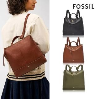 【FOSSIL 官方旗艦館】Elina 真皮兩用小後揹包(多色可選)