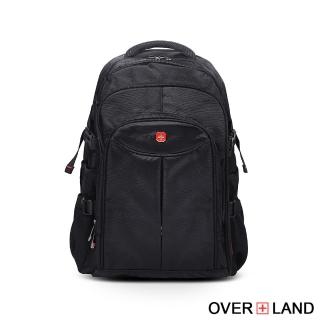 【OverLand】美式十字軍 - 素面率性造型機能筆電大容量後揹包(27762)