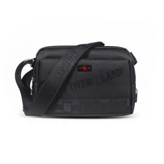 【OverLand】美式十字軍 - LOGO浮印格紋拼接斜背包-小/S(5709)