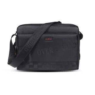 【OverLand】美式十字軍 - LOGO浮印格紋拼接斜背包-大/L(5732)