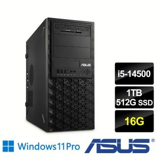 【ASUS 華碩】i5 十四核繪圖工作站(繪圖先鋒/i5-14500/16G/1TB HDD+512G SSD/300W/W11P)