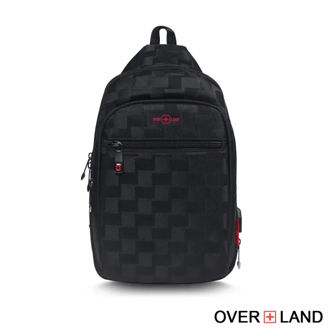 【OverLand】美式十字軍 - 格紋個性造型機能胸背包/後背包(53961)