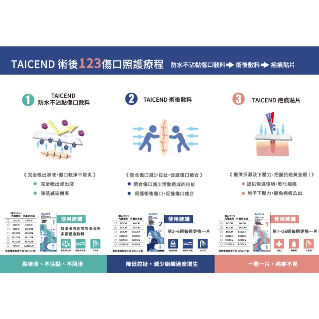 【TAICEND 泰陞】Stage2 術後敷料-3X12cm(5片/包)
