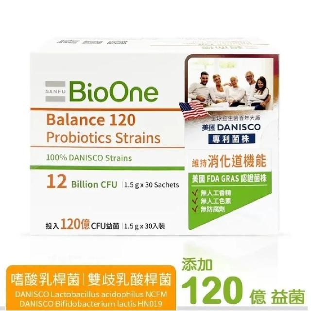 【BioOne 碧而優】120億 Balance 消化道機能益生菌120(30包/盒)