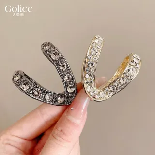 【Gulicc 古莉可】馬尾夾 明星同款 新款精緻鑲鑽(7夕情人節 生日 髮飾 頭飾 鯊魚夾 抓夾 禮物)