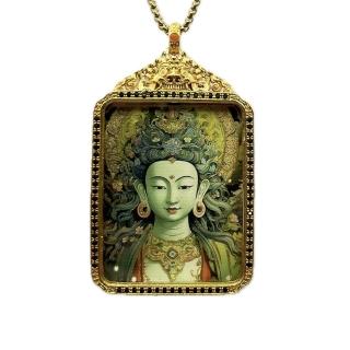 【寶堂人文】綠度母唐卡A0115(綠度母 唐卡 平安 吉祥)