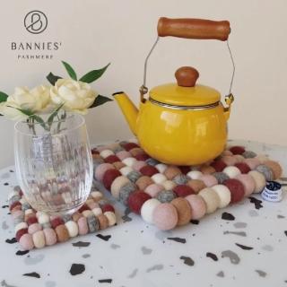 【BANNIES】尼泊爾 手作羊毛氈鍋墊直徑20CM 精選20色(家用鍋墊 野餐擺設)