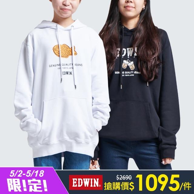 【EDWIN】男女裝 日本文化翻玩印花連帽T恤(共6款)