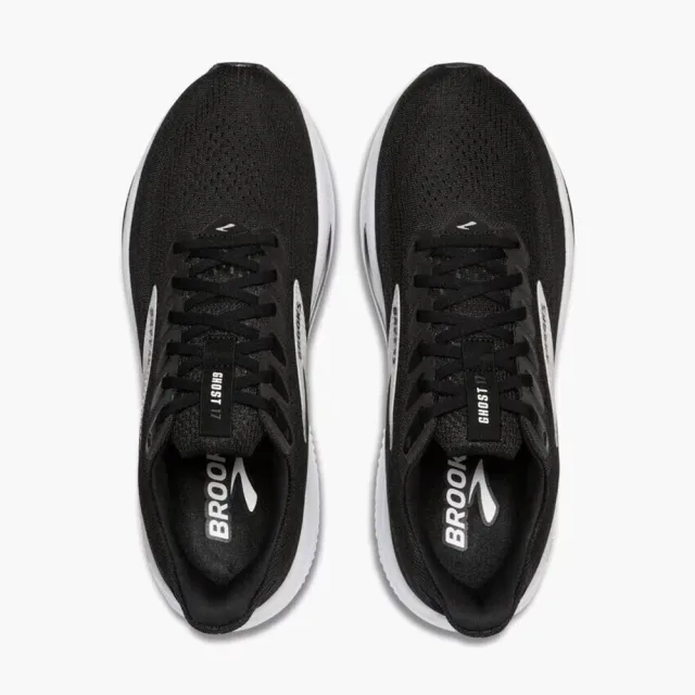 【BROOKS】Ghost 17 男 慢跑鞋 彈力 緩震 流暢 黑白(1104421D090)