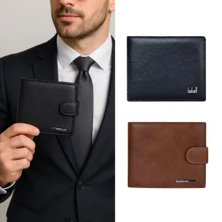 【享屋】交換禮物 男士錢包 多個卡片夾層 真牛皮男生短夾(多選款)