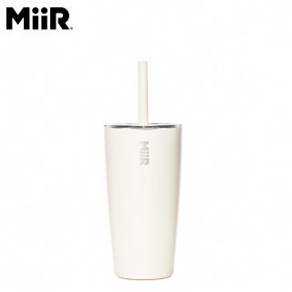 【MiiR】Straw Tumbler 雙層真空 保溫/保冰 吸管上蓋 隨行杯 16oz/473ml(砂岩白)