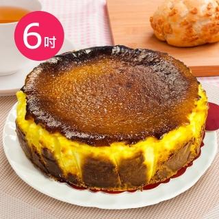 【樂活e棧】濃心焦香巴斯克蛋糕6吋x1顆(母親節 父親節 生日蛋糕)