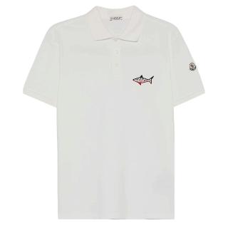 【MONCLER】春夏新款 男款 品牌LOGO 短袖POLO衫-白色(S號、M號、L號、XL號、XXL號)