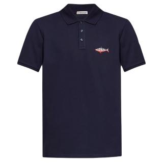 【MONCLER】春夏新款 男款 品牌LOGO 短袖POLO衫-深藍色(S號、M號、L號、XL號、XXL號)