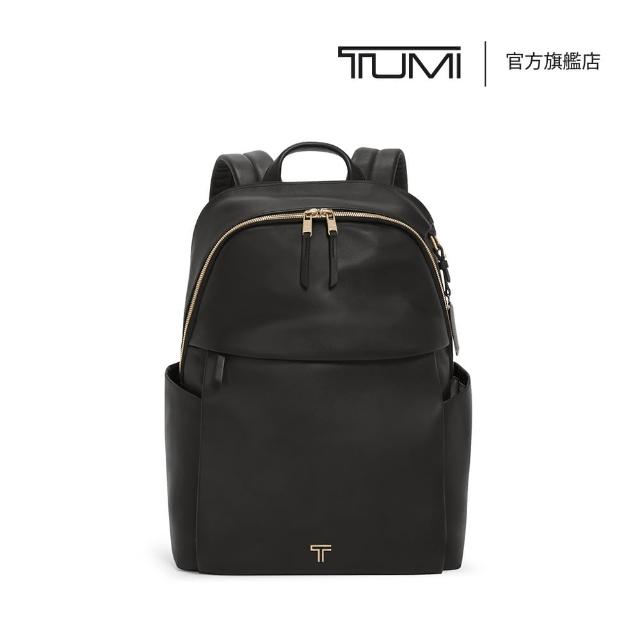【TUMI】Voyageur Raina 都會商務後背包 - 淡金黑色(TUMI 官方旗艦店)