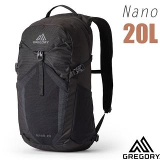【Gregory】NANO 20L 多功能休閒後揹包.雙肩揹包.通勤上學書包.水袋揹包(153058-9974 光學黑)