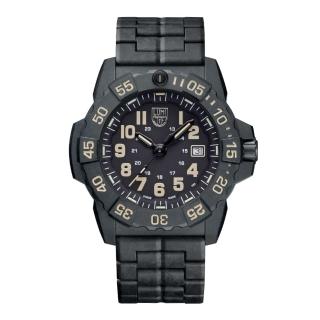 【LUMINOX 雷明時】Navy SEAL海豹部隊碳纖維鏈帶錶 – 沙色(3510)