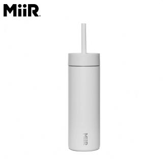 【MiiR】Sipper Straw Bottle雙層真空 保溫/保冰 吸管上蓋 隨身瓶 16oz/473ml(時尚白)