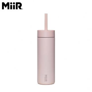 【MiiR】Sipper Straw Bottle雙層真空 保溫/保冰 吸管上蓋 隨身瓶 16oz/473ml(千山粉)
